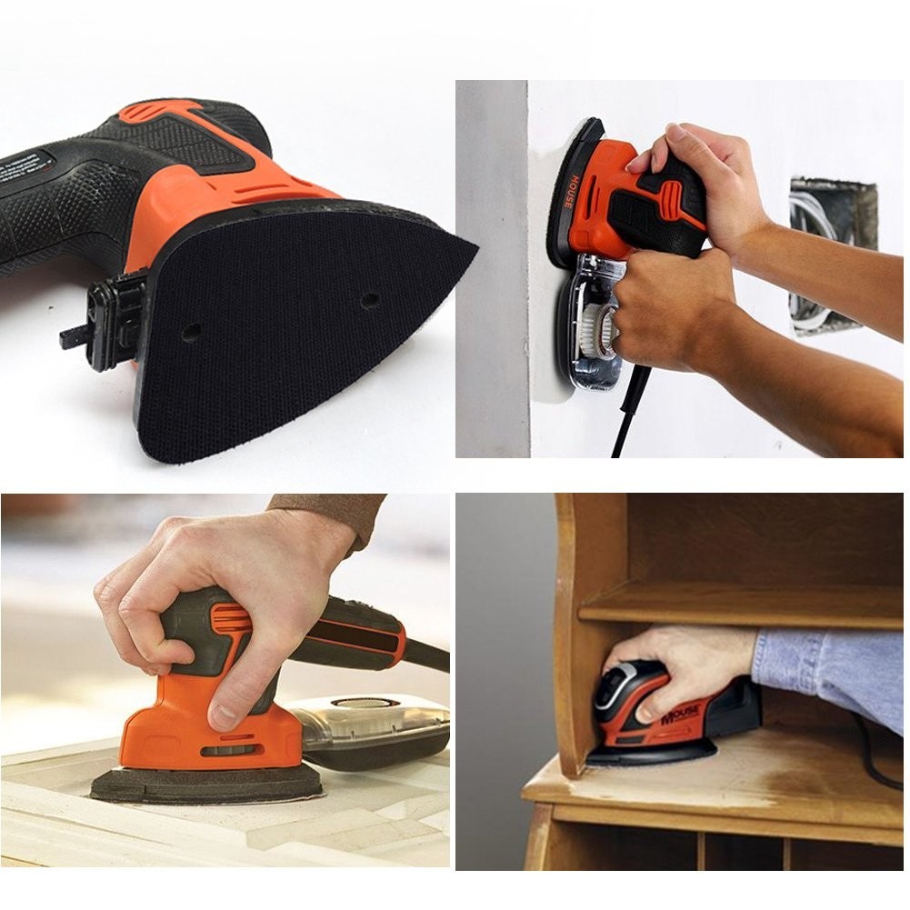 8-Pack Detail Sander Backing Pads for Black+Decker Mouse Sander MS500, 577044-01