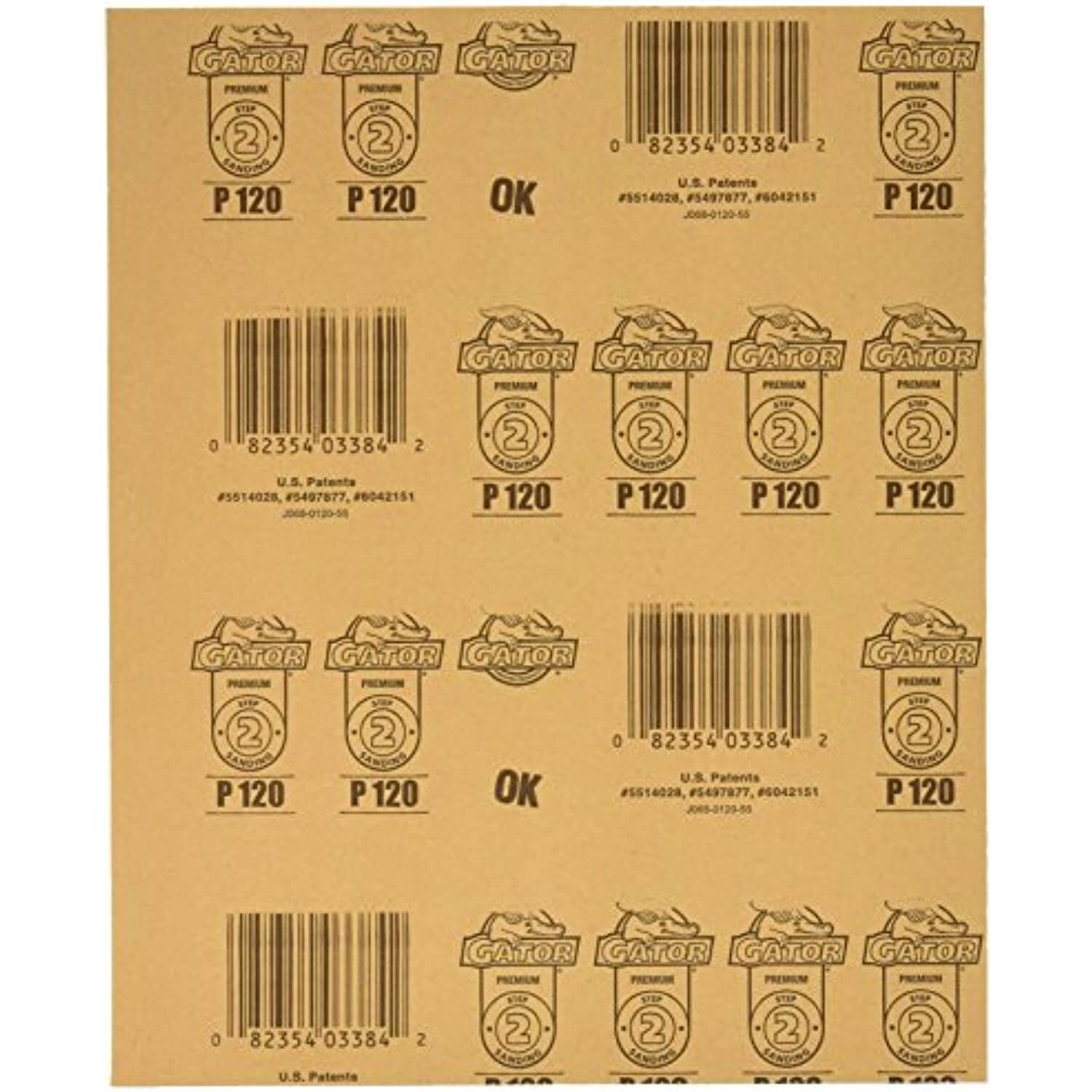 ALI INDUSTRIES 7263 120 CT Grit Sand Sheet, 9-Inch x 11-Inch, 3-Pack