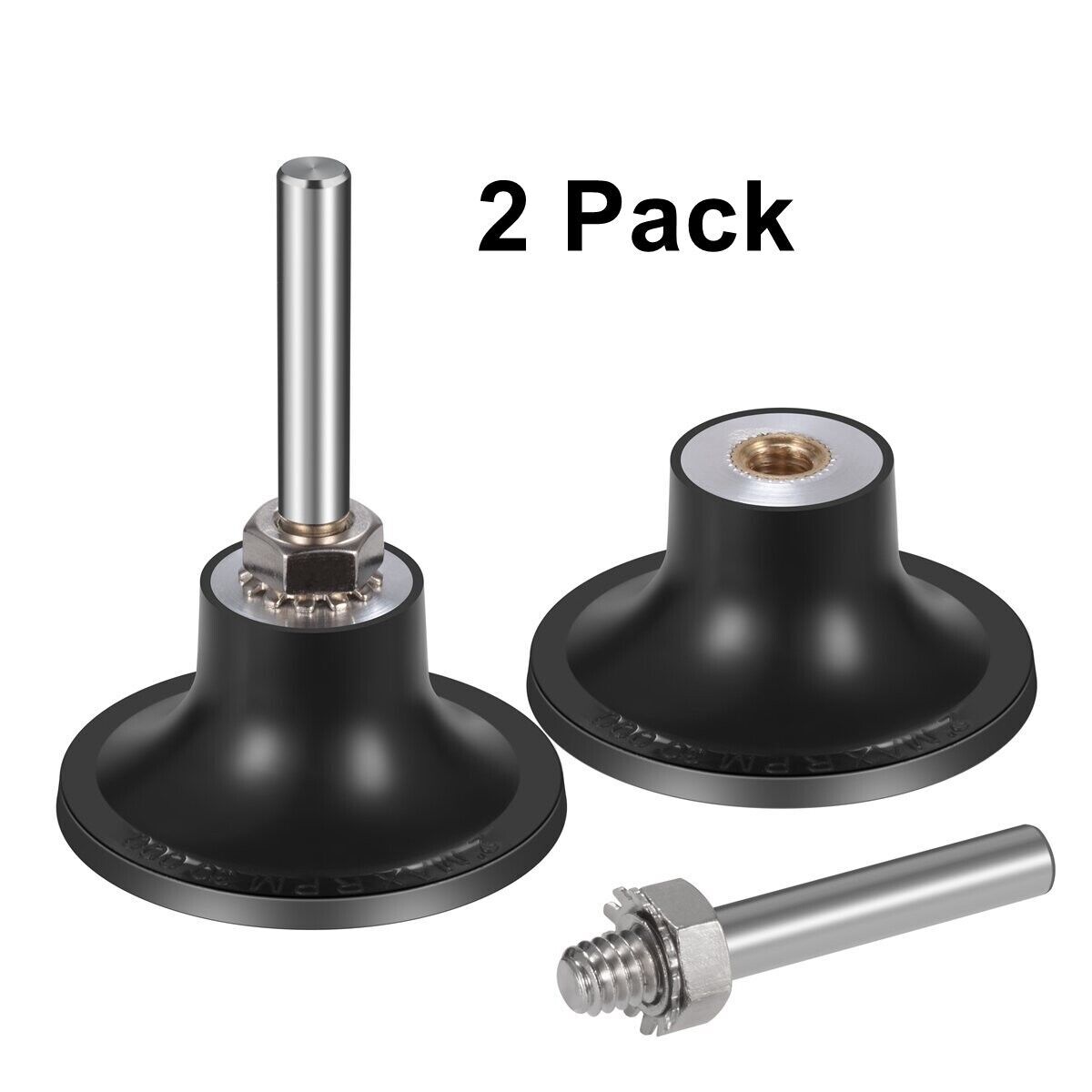 2PACK 2 inch Roll Lock Sanding Disc Pad Holder 1/4″ Shank for Die Grinder Drill