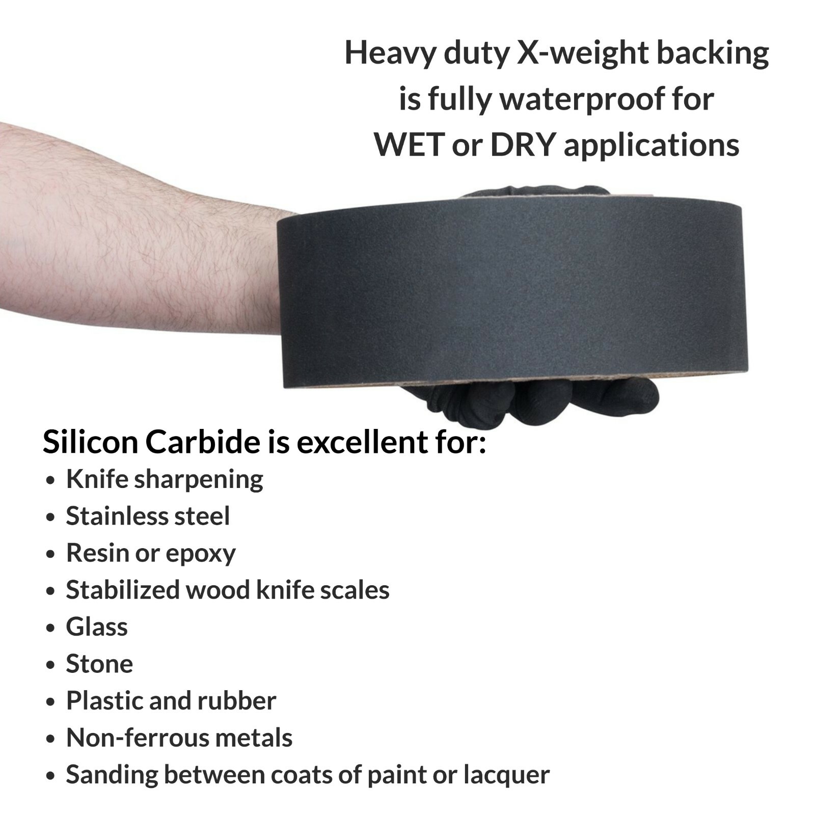 4″ x 36″ 600, 800,1000 Grit Premium Silicon Carbide Sanding Belts, 3-Pack