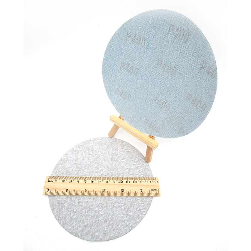 6 Inch 150mm Flocking White Sand Dry Grinding Sandpaper Disc 60~1000# Hook &Loop
