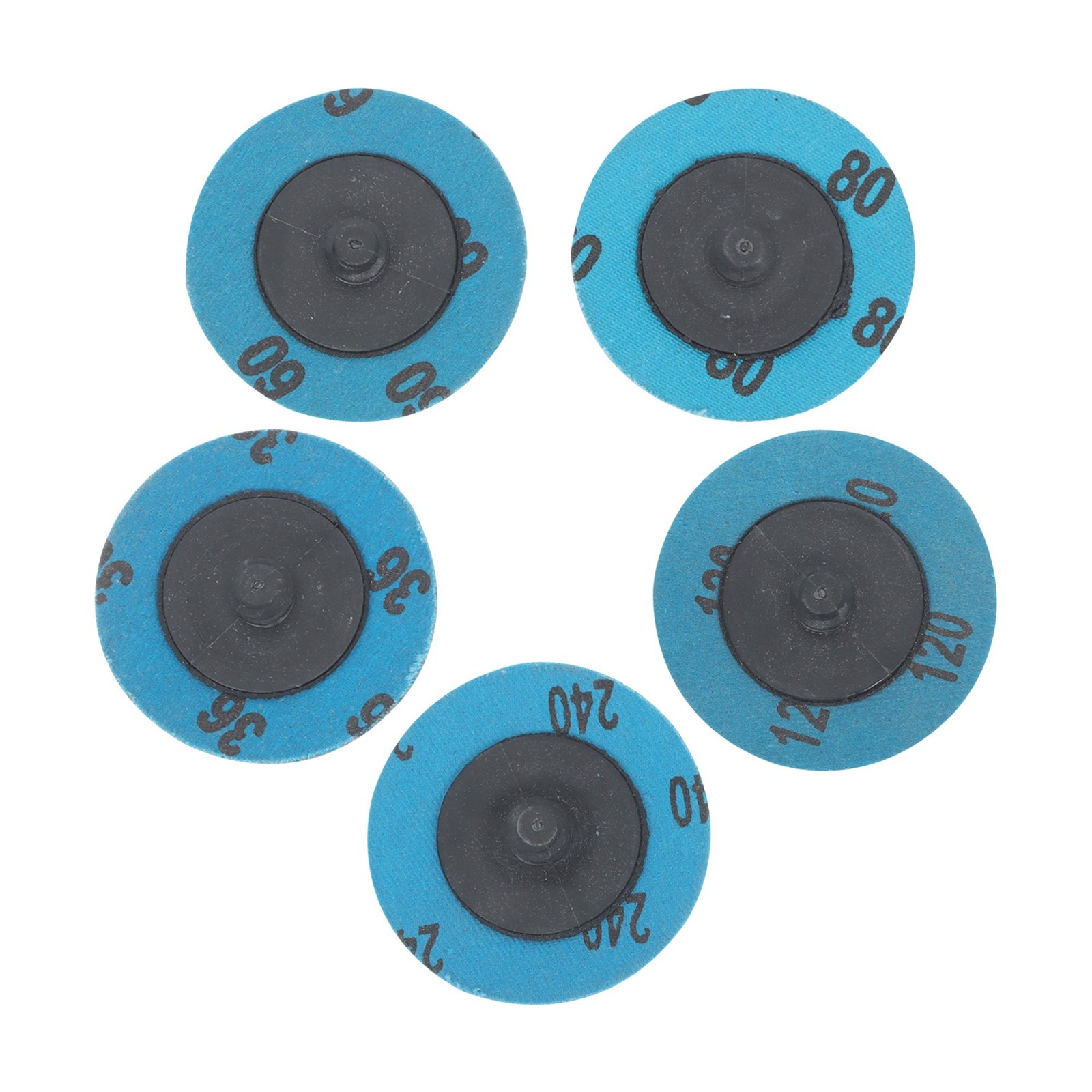 50Pcs 2-Inch 36/60/80/120/240 Grit Roll Lock Die Grinder Sanding Grinding Disc