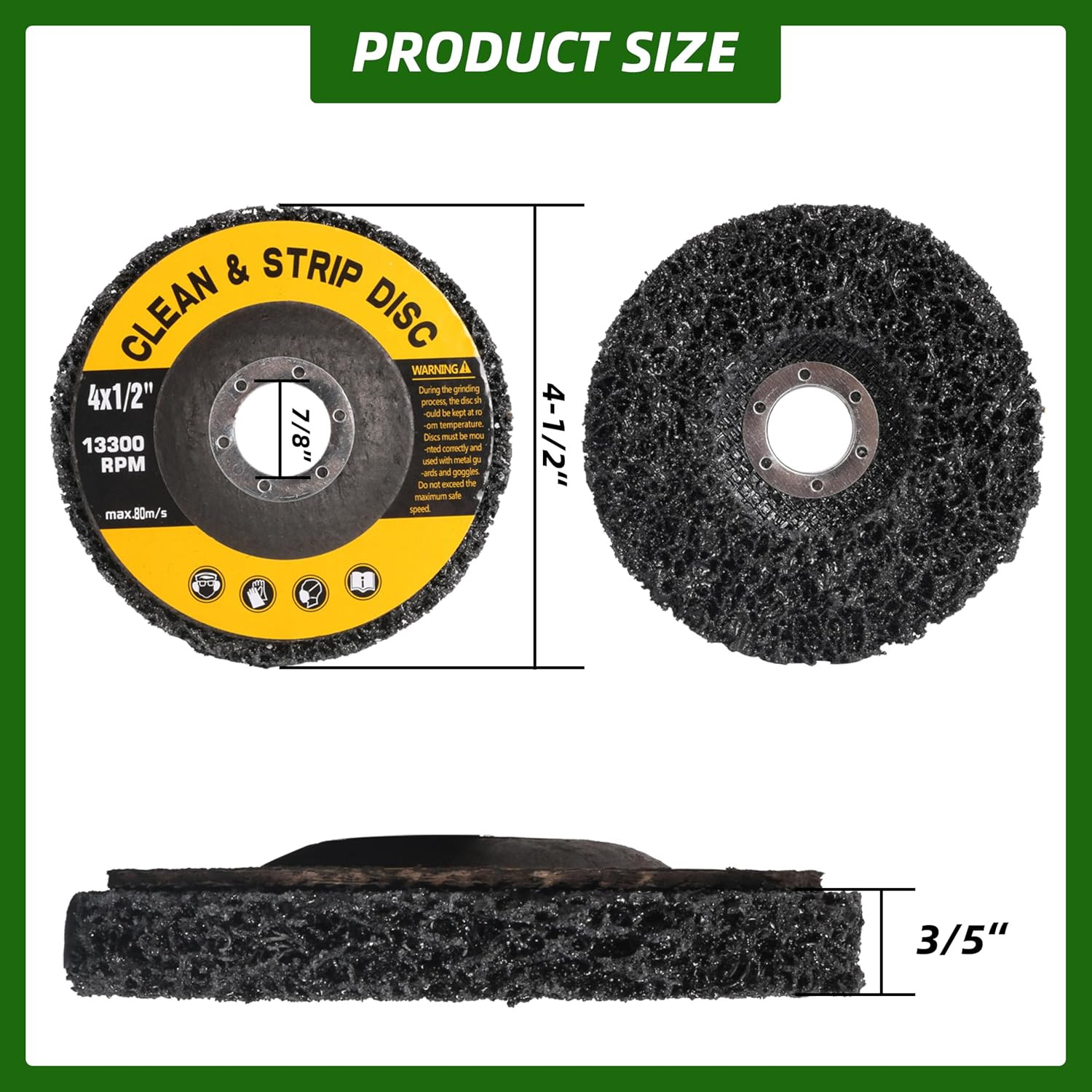 20 Pack 4.5″ Angle Grinder Strip Discs for Metal Paint & Rust Removal