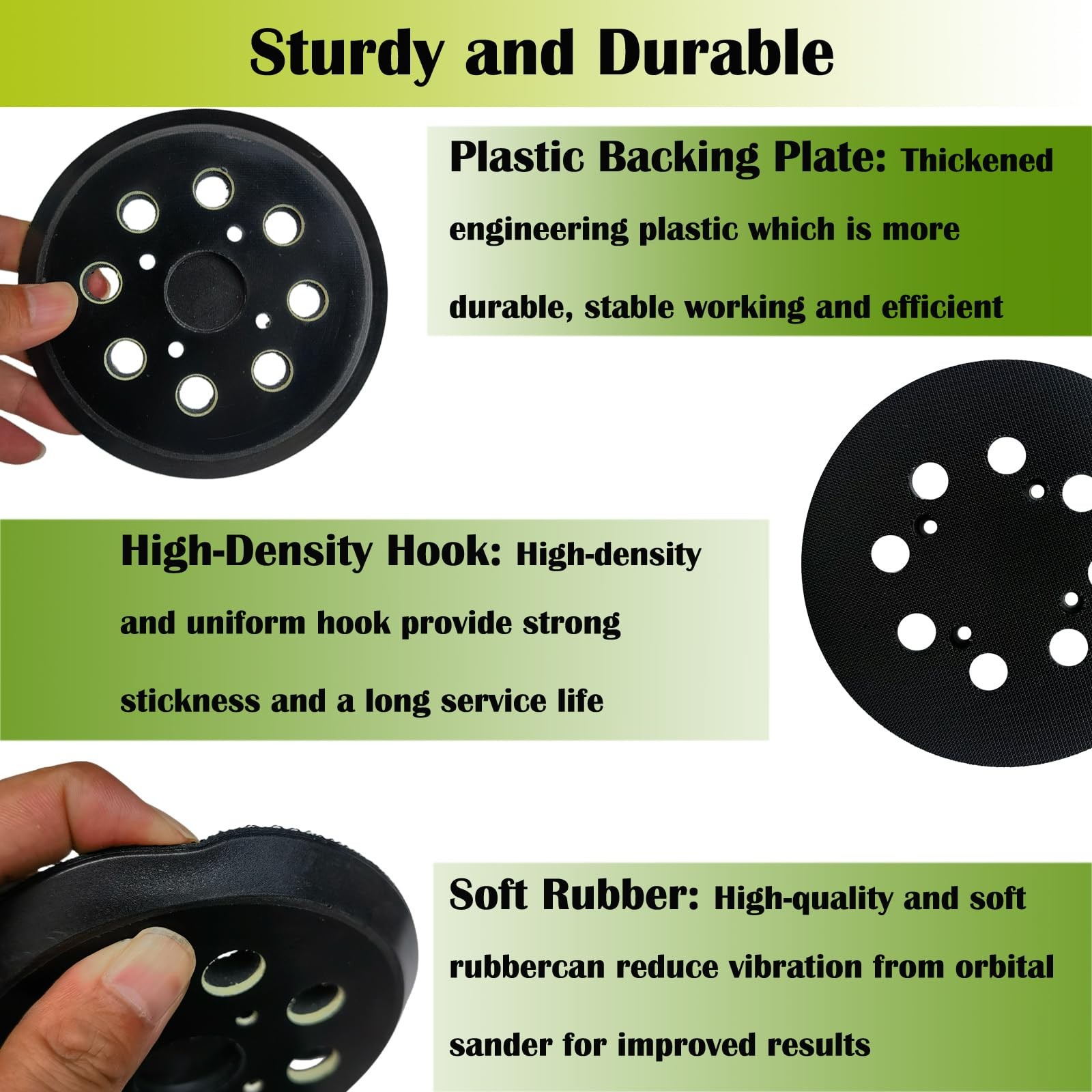 2 Pack 5″ Universal Hook and Loop Orbital Sander Pad for Ryobi RS290, RS240, …