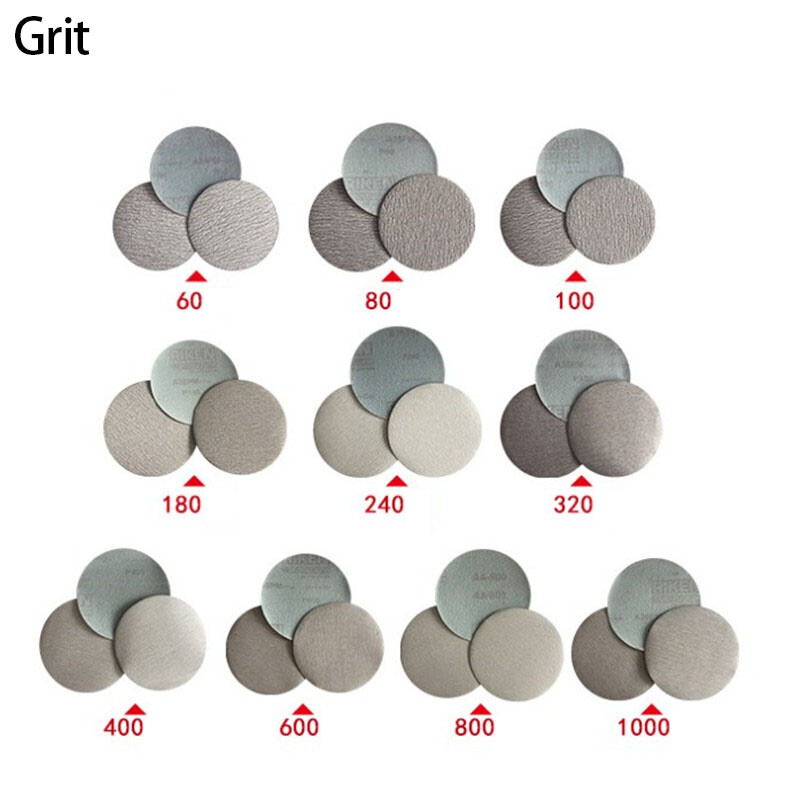 6 Inch 150mm Flocking White Sand Dry Grinding Sandpaper Disc 60~1000# Hook &Loop