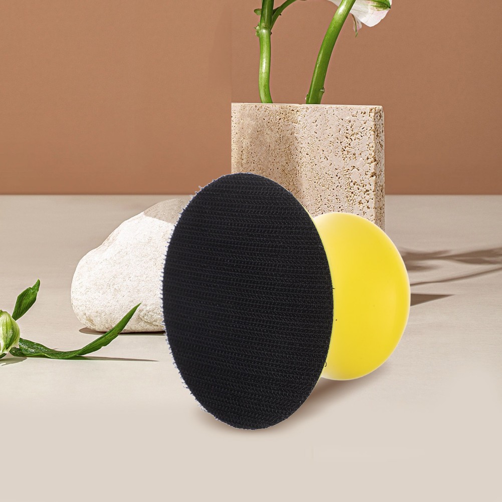 2Pcs Reusable PU Sanding Discs for Car Polishing Hand Grinding Pads Yellow