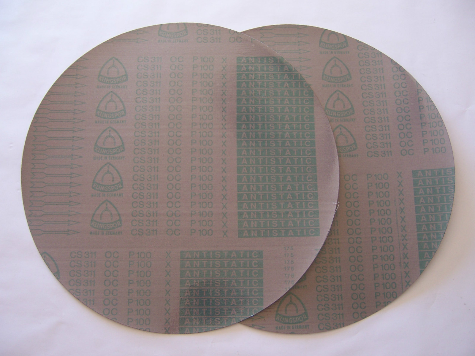 Klingspor 20″ inch diameter Sanding Disc, 100 grit, 2 pk, Peel & Stick Germany