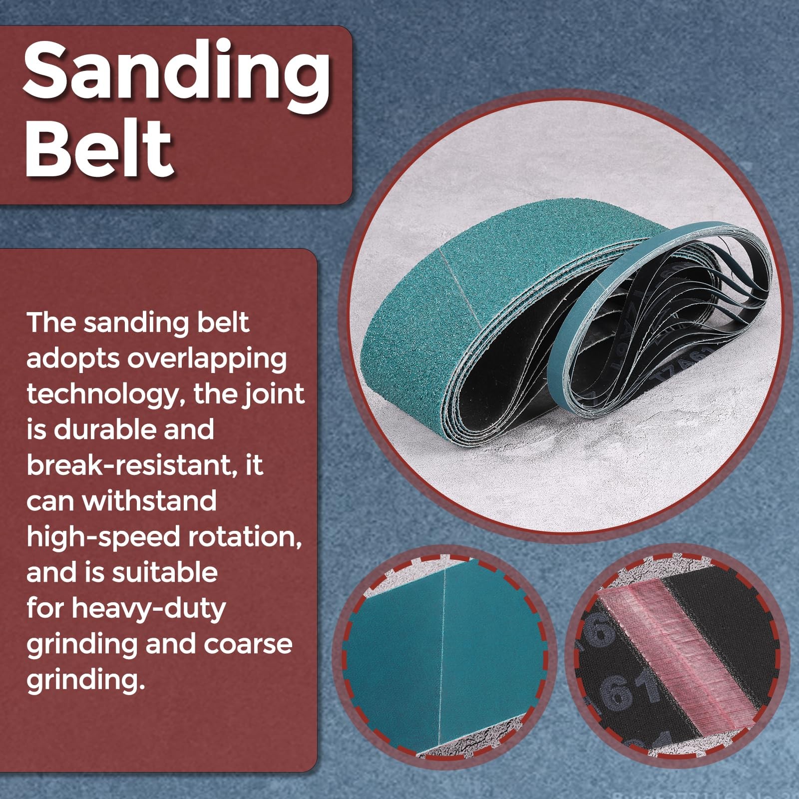 10 Pack Sanding Belts 1/2 x 18 Inch 36 Grit Zirconia Abrasive Belt Sander Pap…