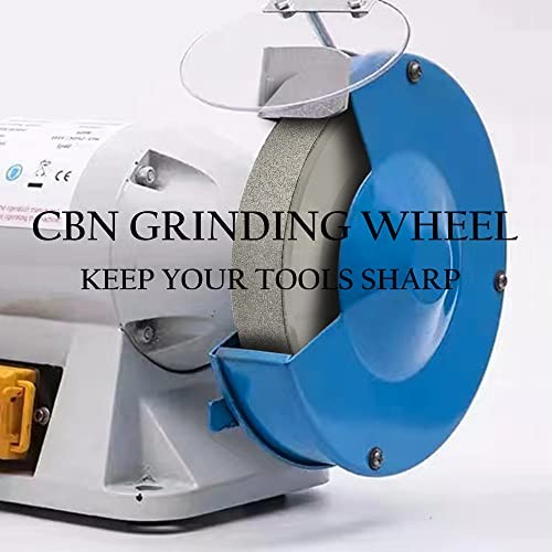 CBN Grinding Wheel 6″ Dia x 1″ Wide – 1/2″ Arbor – Sharpen High 320 Grit