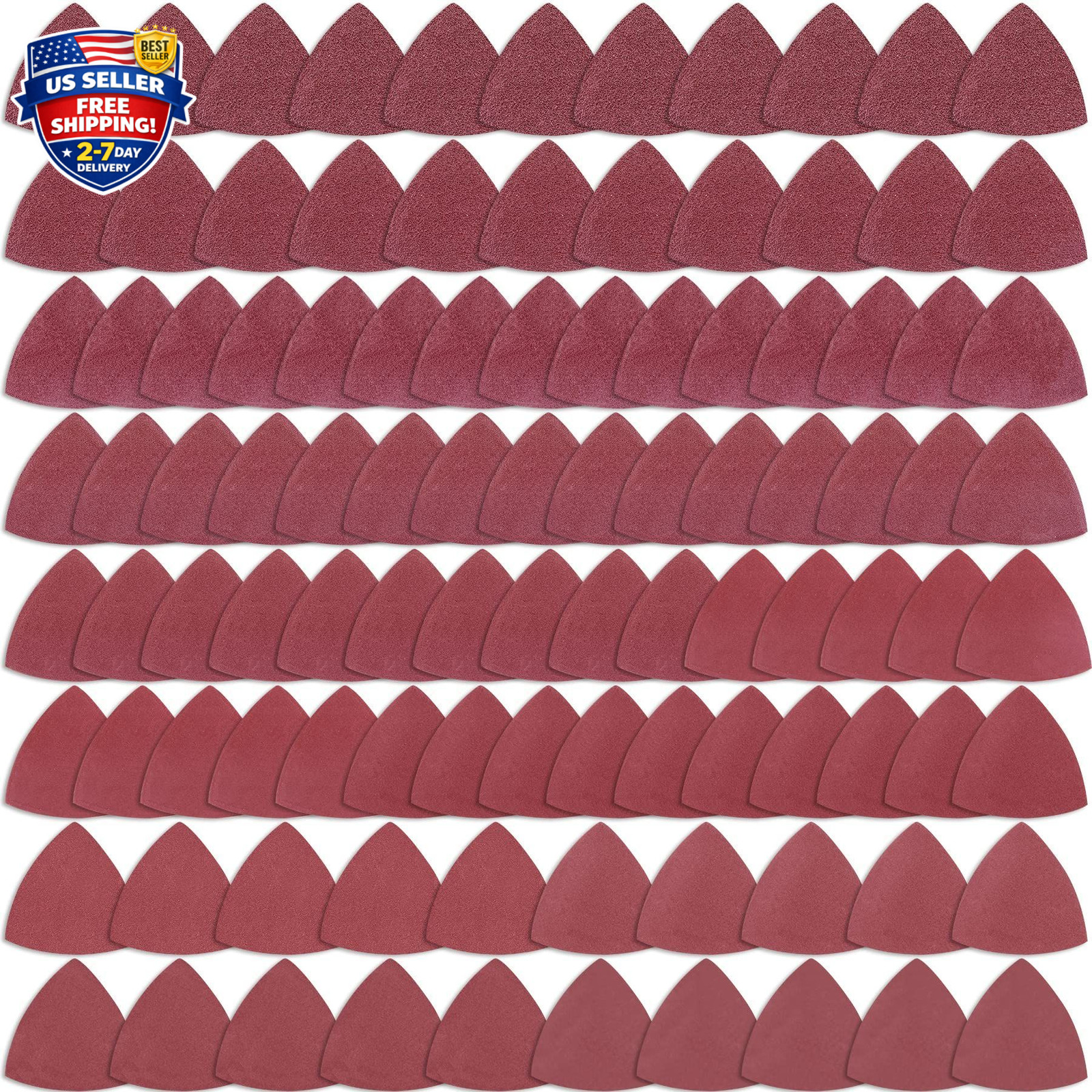 100 Pieces Triangle Sanding Pads Triangular Sandpaper Sanding Sheets Fit for …