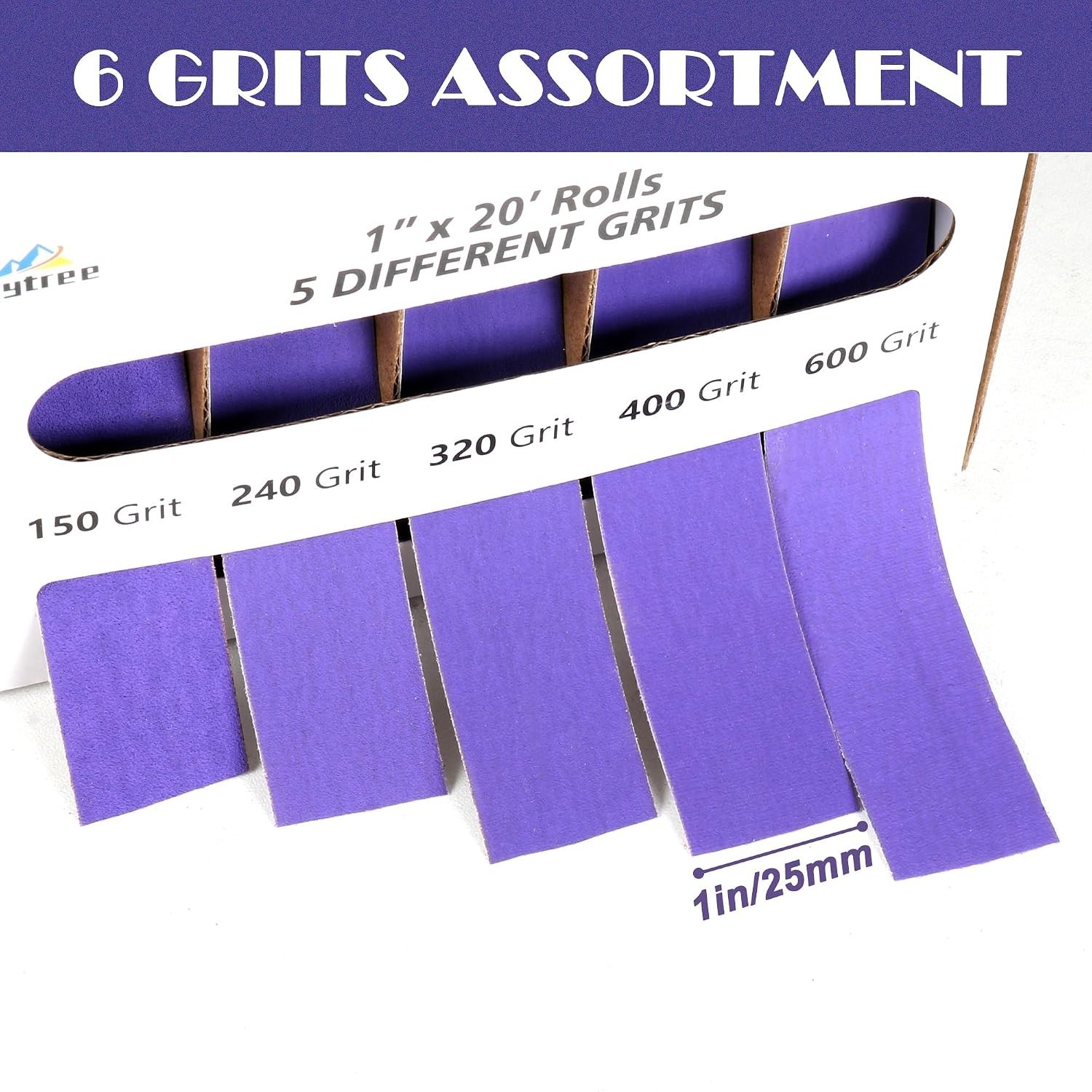 Versatile 5-Grit Emery Cloth Roll – 6M Aluminum Oxide Sandpaper for All Projects