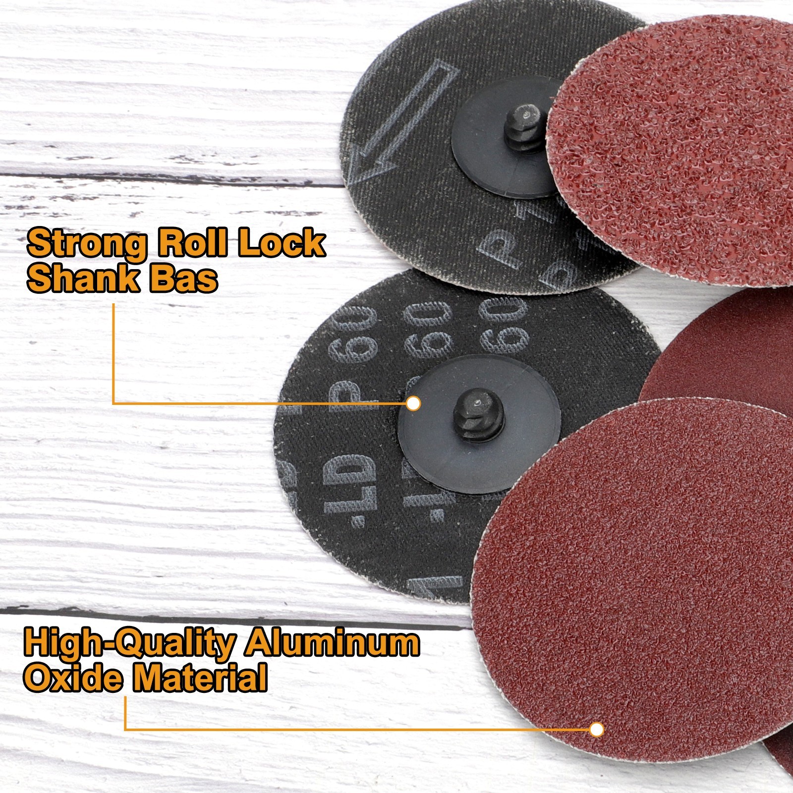 53PCS 3 inch Sanding Disc Roll Lock Quick Change Disc Surface Conditioning Disc