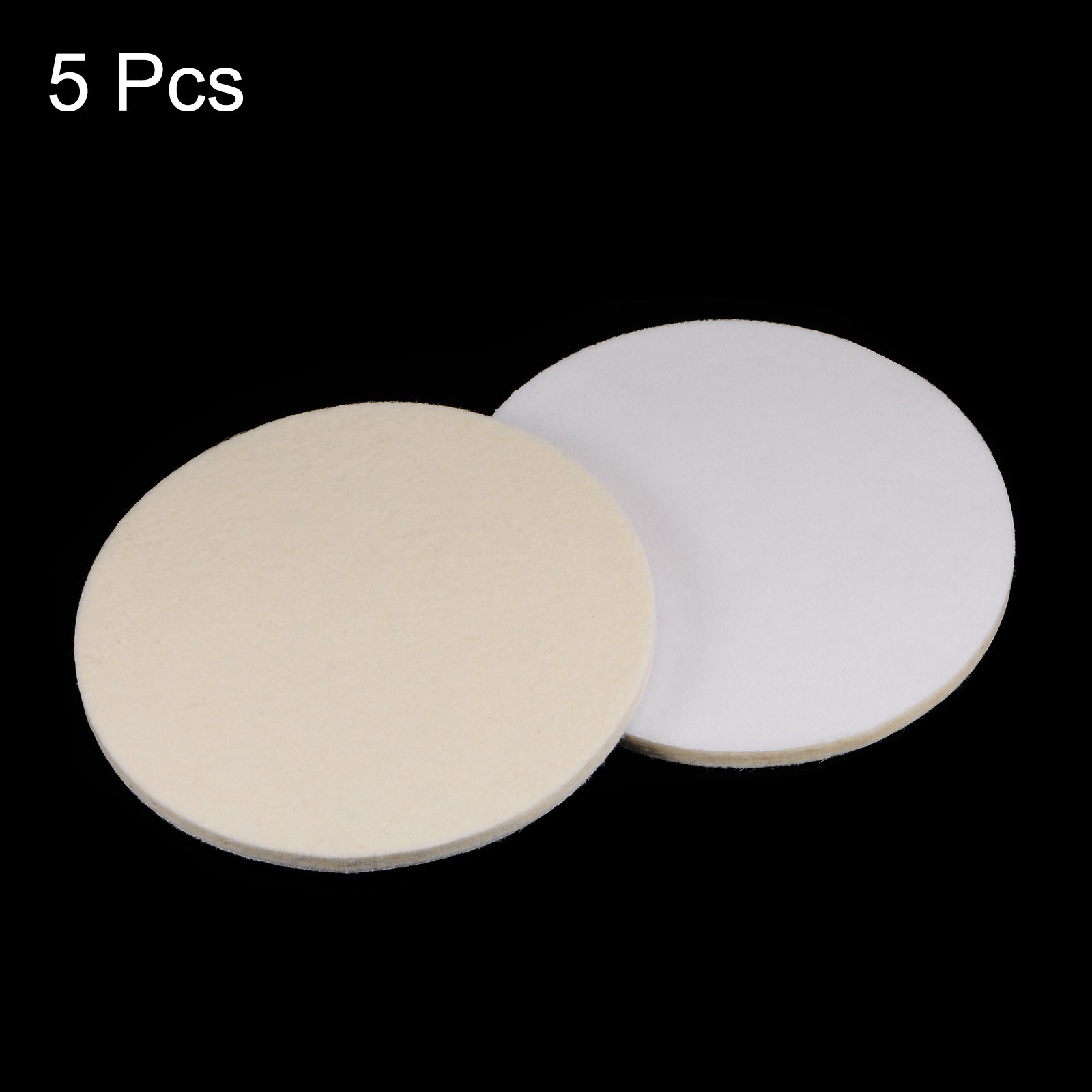 5pcs Wool Felt Polishing Pads 6 inch Buffing Wheel Polish Pad Flocking Back