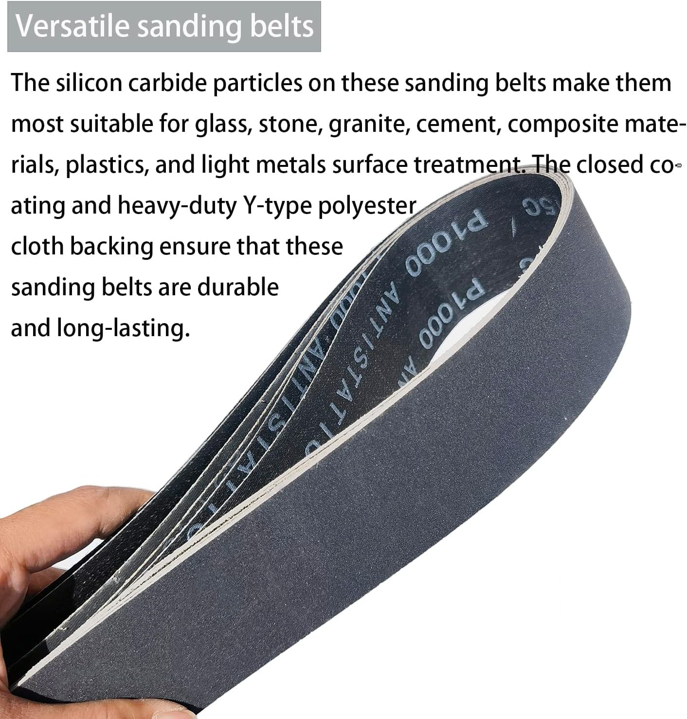 12 Pack 2 x 42 Inch High Performance Silicon Carbide Sanding Belts 2 x 42