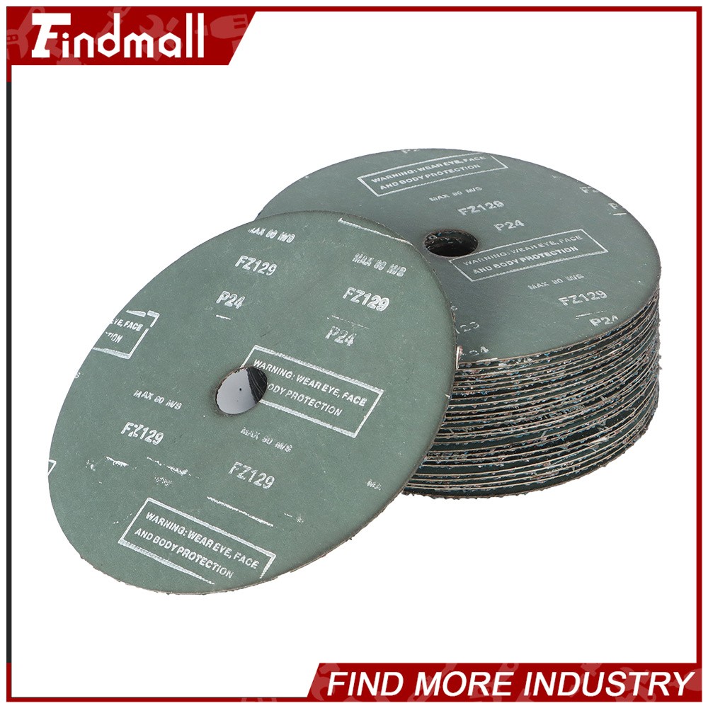 Findmall 25Pcs 24 Grit & 36 Grit Zirconia Resin Fiber Grinding And Sanding Discs