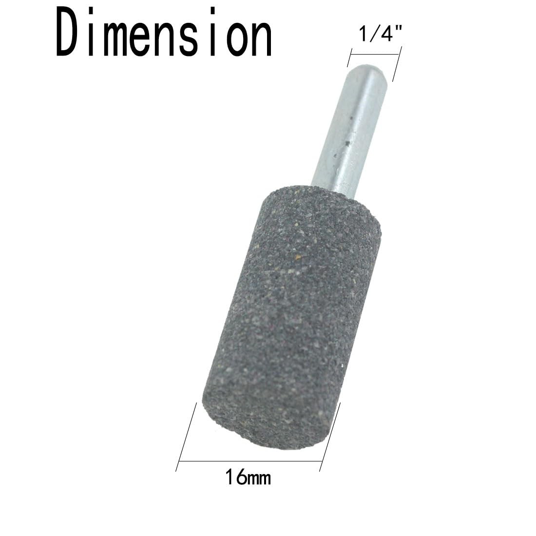 16mm Cylindrical Grinding Stone – 1/4 Shank Cylinder Shape Aluminum Oxide Mo.