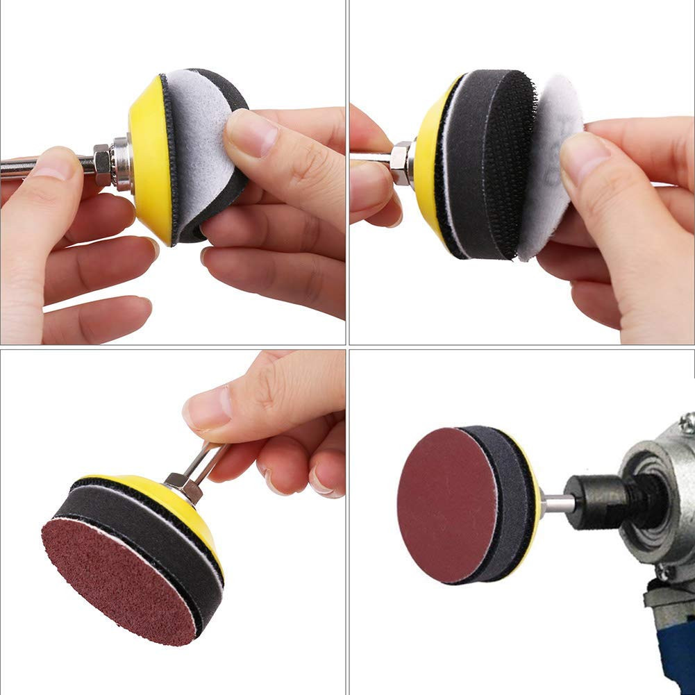 100 Pieces 2 Inch Sanding Discs, 80-3000 Grit Sandpaper with 1/4″ Shank Backing