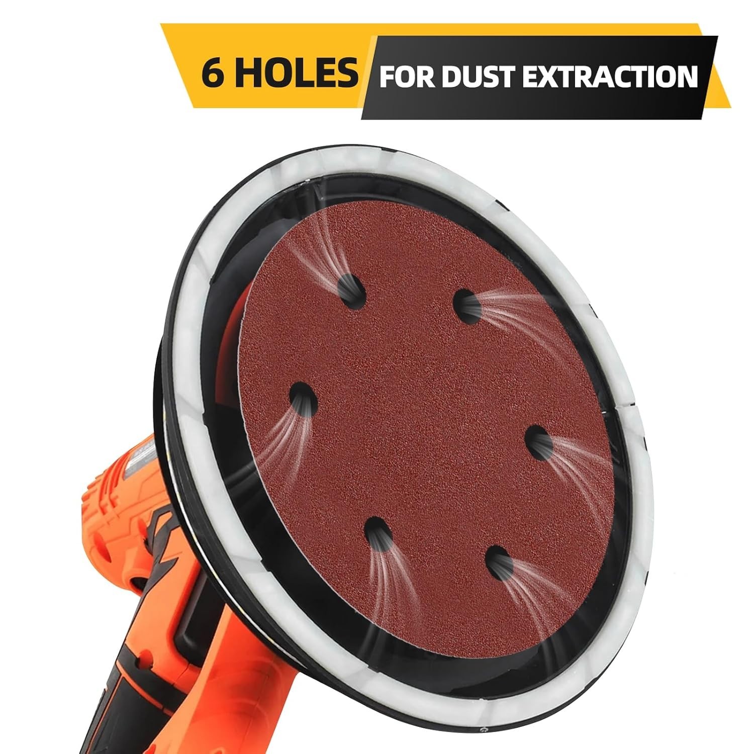 50pcs 9 inch 6 Hole Sanding Discs Set -10 Each of 60 80 120 150 240 Grits, 9″…