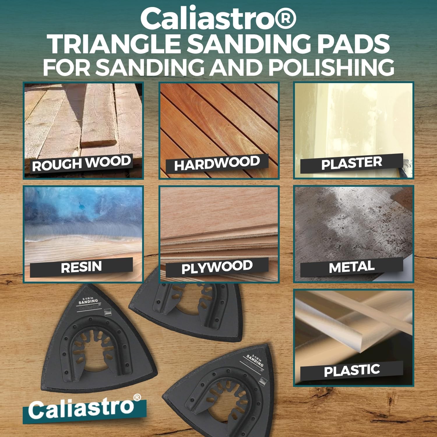 Triangle Sanding Pads for Oscillating Multitool with Universal Quick-Release…