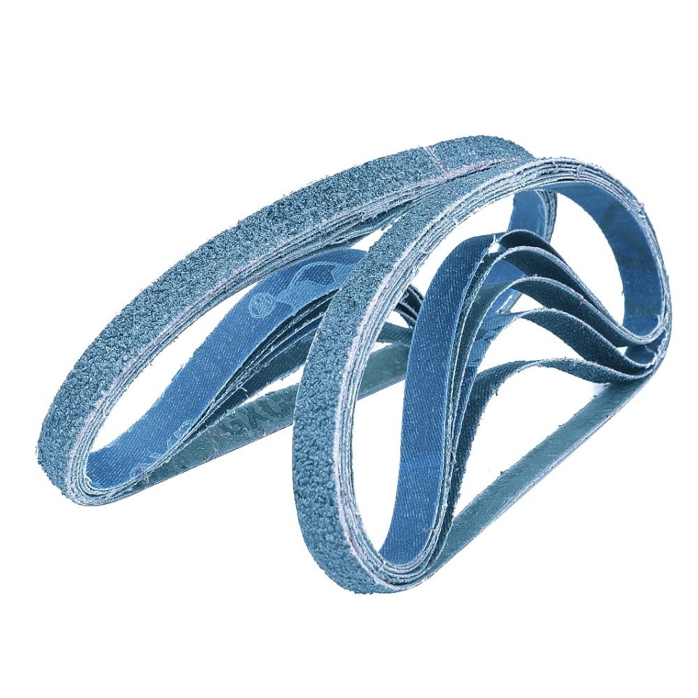 1/2″ x 18″ Zirconia Sanding Belts 40 60 80 120 Grit Assorted 16 Pack