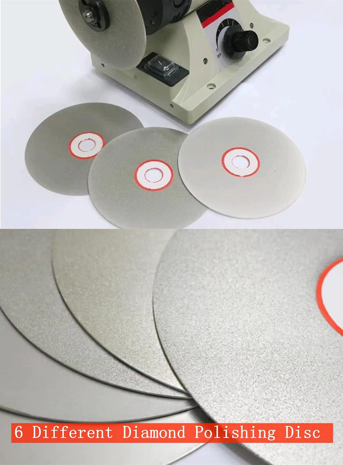 Diamond Polishing Disc Set 6 PCS, 6Inch Diamond Flat Lap 80/400/600/800/1500/30