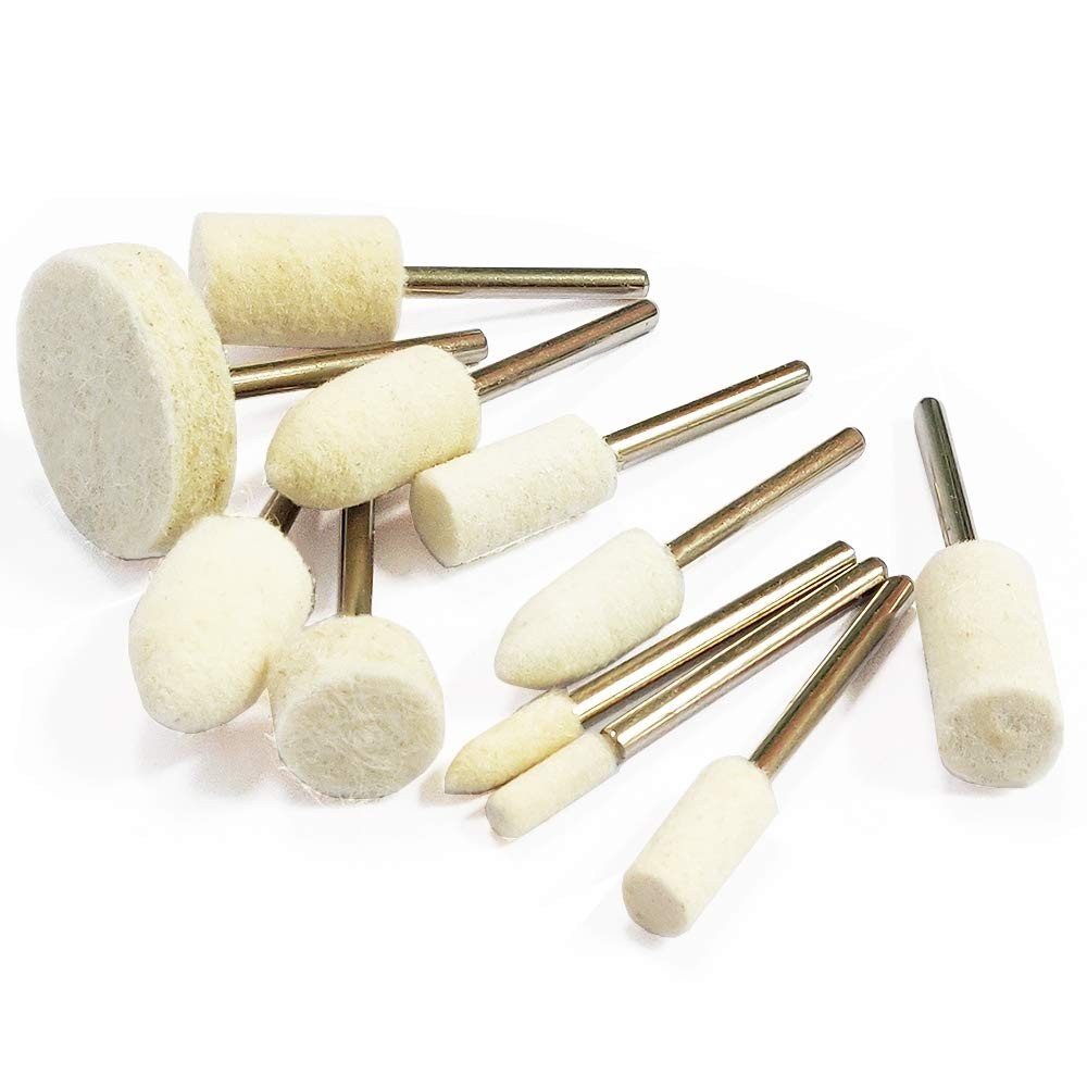 78 Pcs Polishing Buffing Wheel Set for Dremel Polishing Kit Felt Wool Cotton 1/8