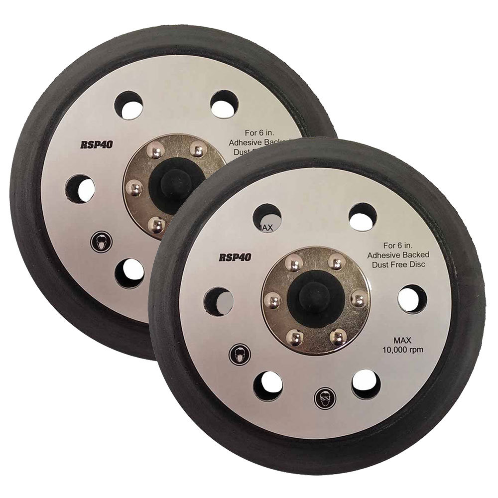 6″ PSA/Adhesive Back Sanding pad 6 holes Rep Porter Cable 17000 2/pk RSP40-k