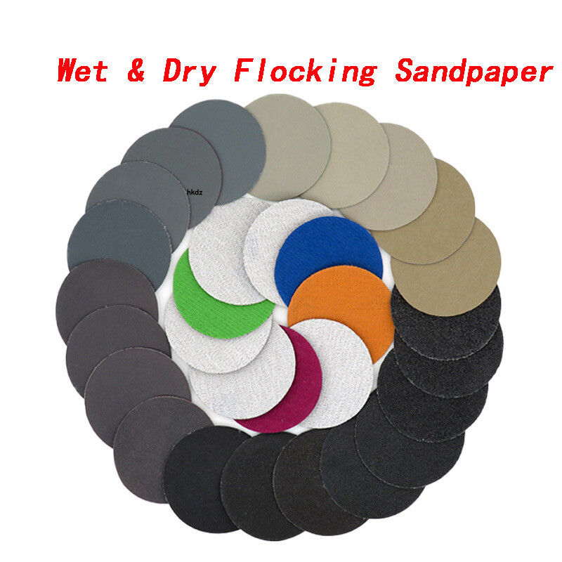 996A 25/50mm Wet&Dry Sanding Discs Hook&Loop 1″/2″ Sandpaper Pads Grit 60-10000#