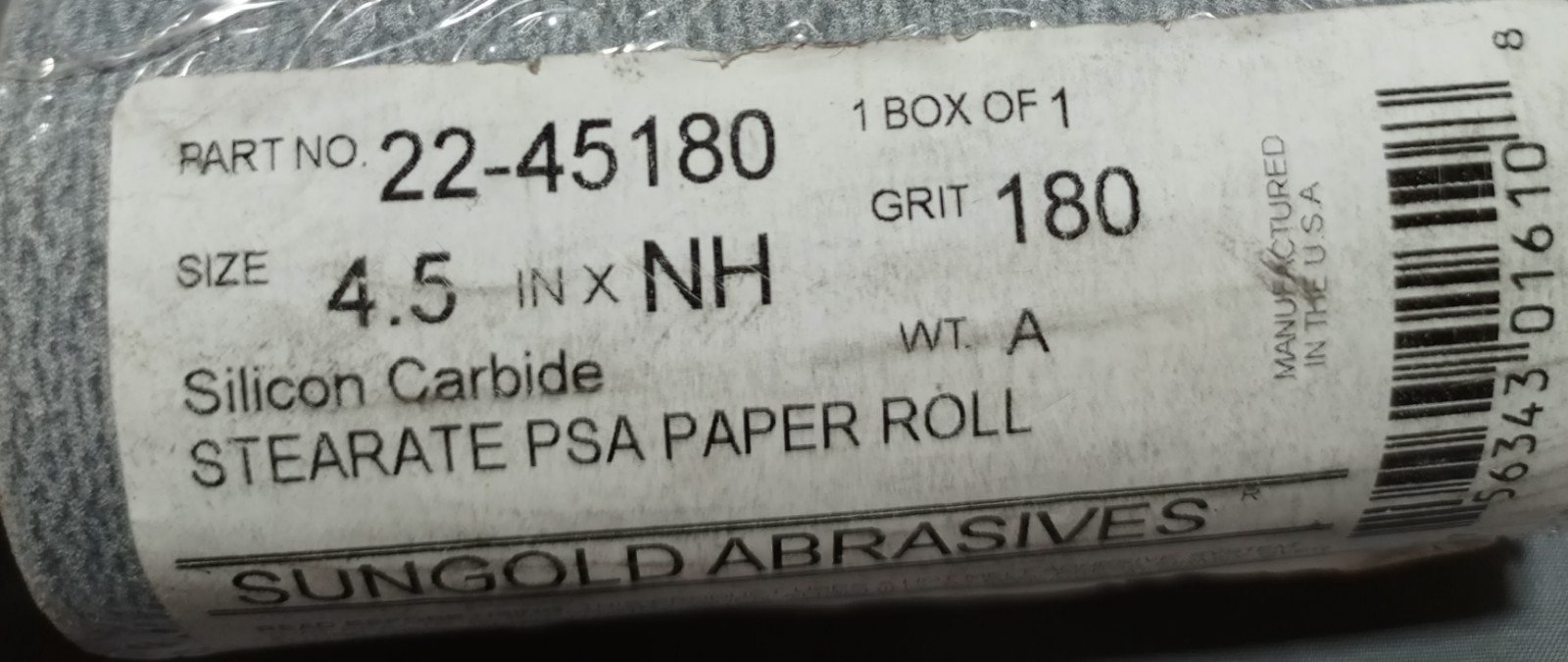 Lot Of 2 Sungold Abrasives 22-45180 Grit 180