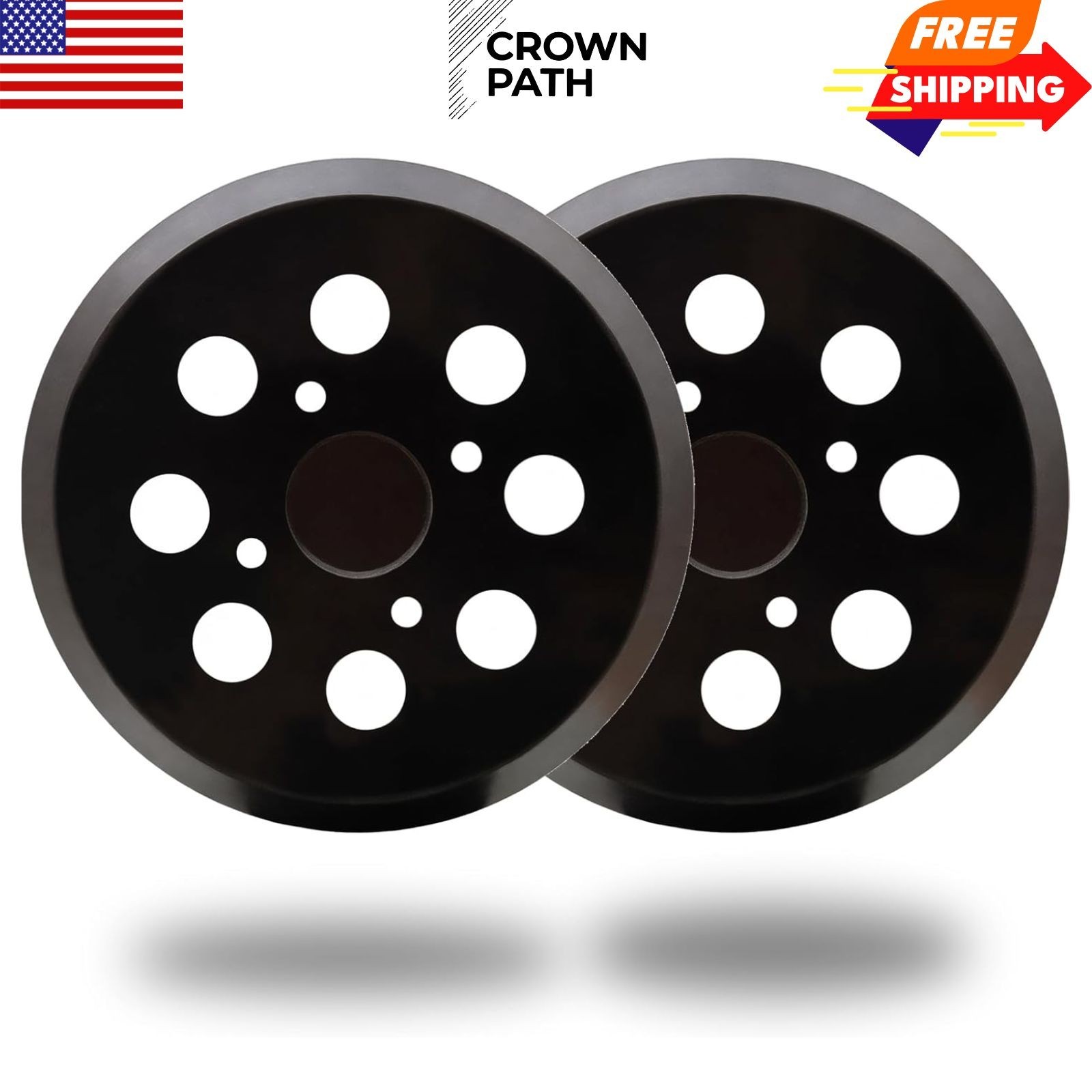 2 Pack 5 Inch 8 Hole Hook and Loop Sander Pad for Ridgid R2600, R2601 5″