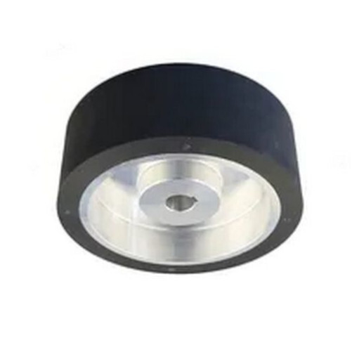 200*75*24mm Solid Rubber Contact Wheel with 8*3mm Keyslot Balanced Belt Grinder