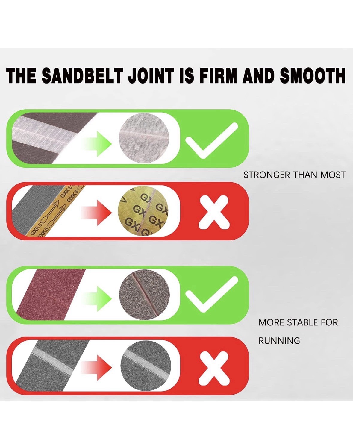 1/2″ X 18″ Sanding Belt 60 Grit Aluminum Oxide Mini Air Belt Sander 24 Pack