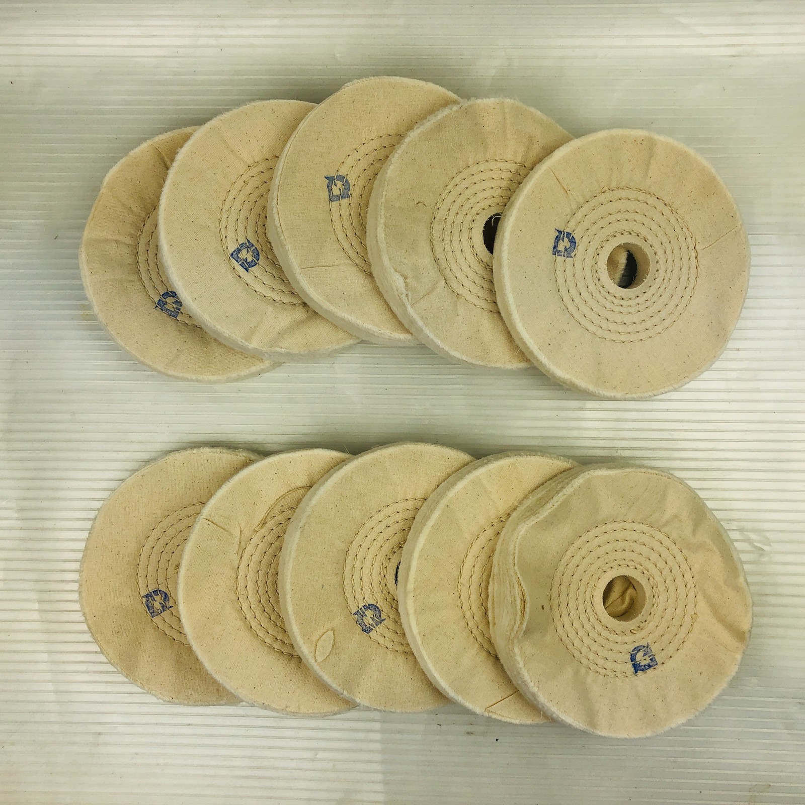 6 in Buffing Polishing Wheel Buffer Pad 10pk 1″ Arbor Cotton 50 Ply Spiral Sewn
