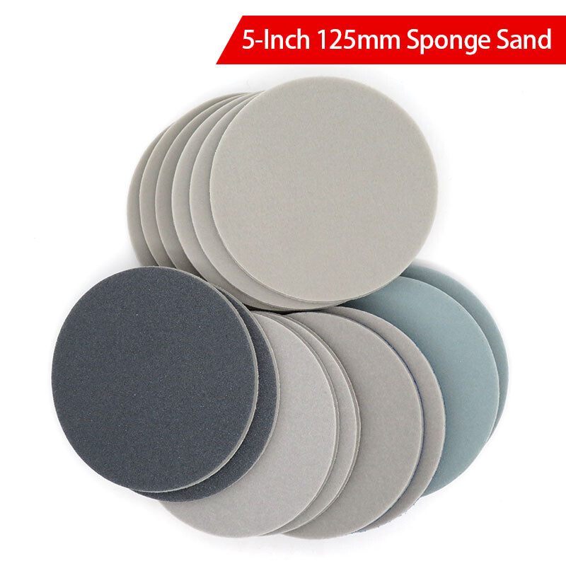 Backed Sponge Disc Sandpaper Grinding &Polishing 5mm Dia:25/30/50/75/100/125/150