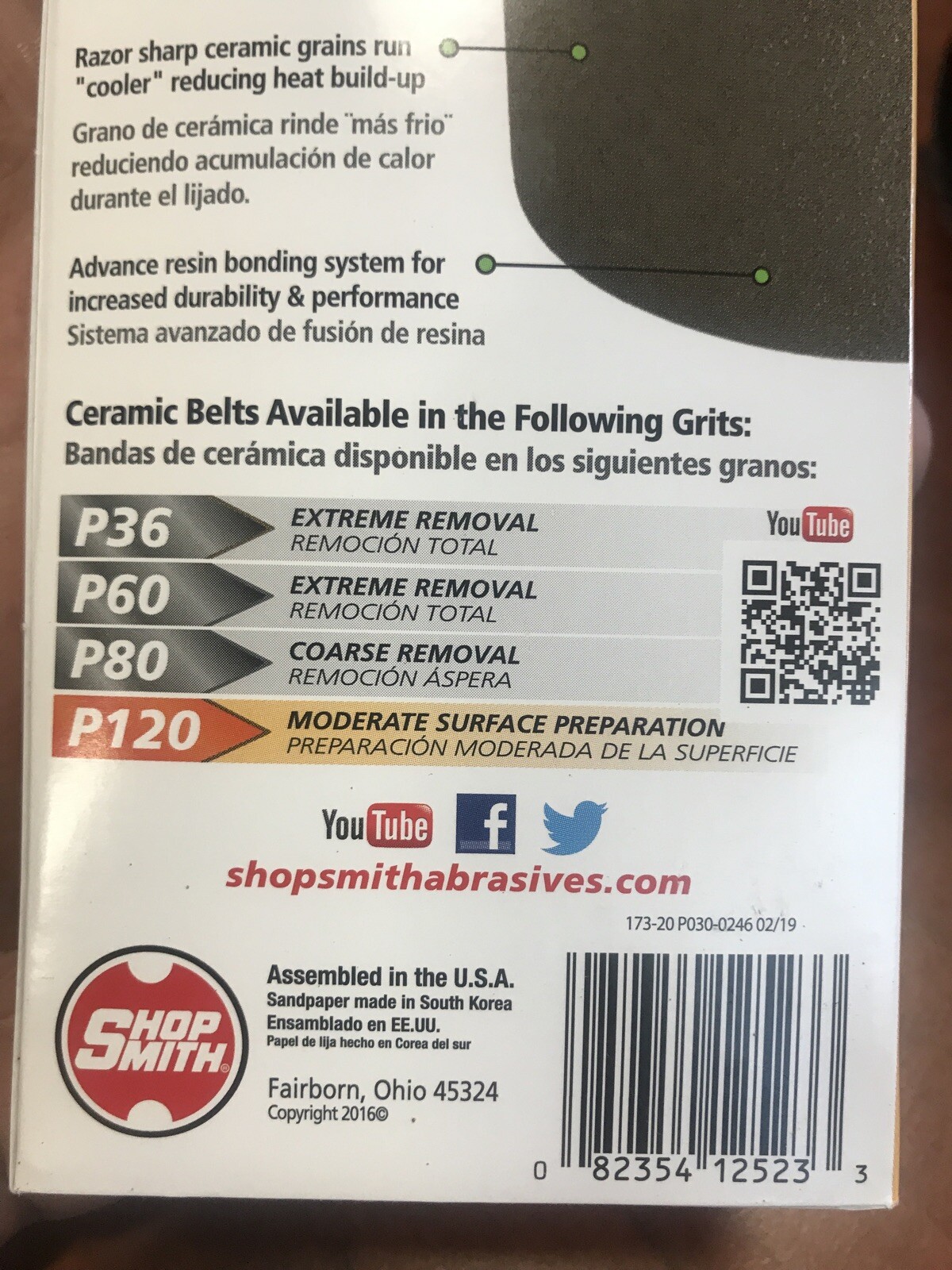 2x Shopsmith 3-in W x 21-in L 120-Grit Commercial Sanding Belt Sandpaper 12523