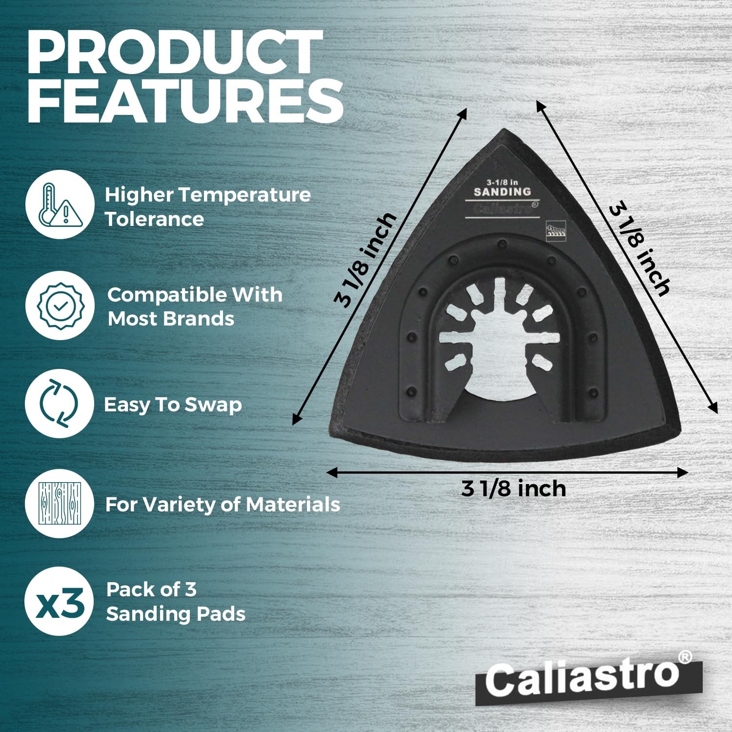 Triangle Sanding Pads for Oscillating Multitool with Universal Quick-Release…