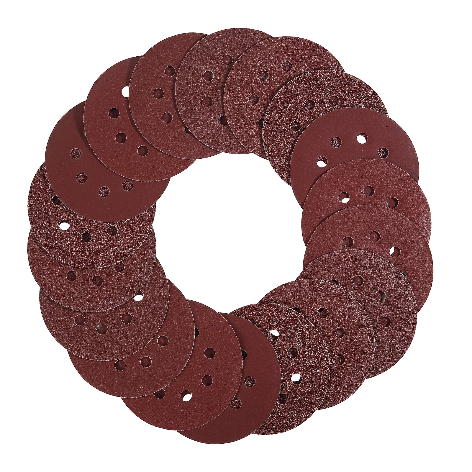 Bates- Sanding Discs 5 Inch 8 Hole 30 Pack Assorted Grits 40 80 120 220 320 60