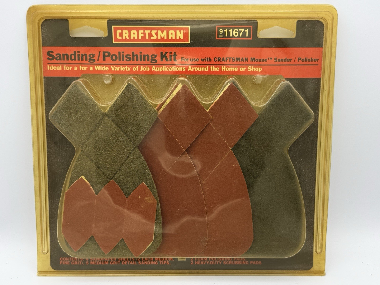 Set Of 2 NOS Sears Craftsman Sanding Polishing Kit For Craftsman Mouse Sanders