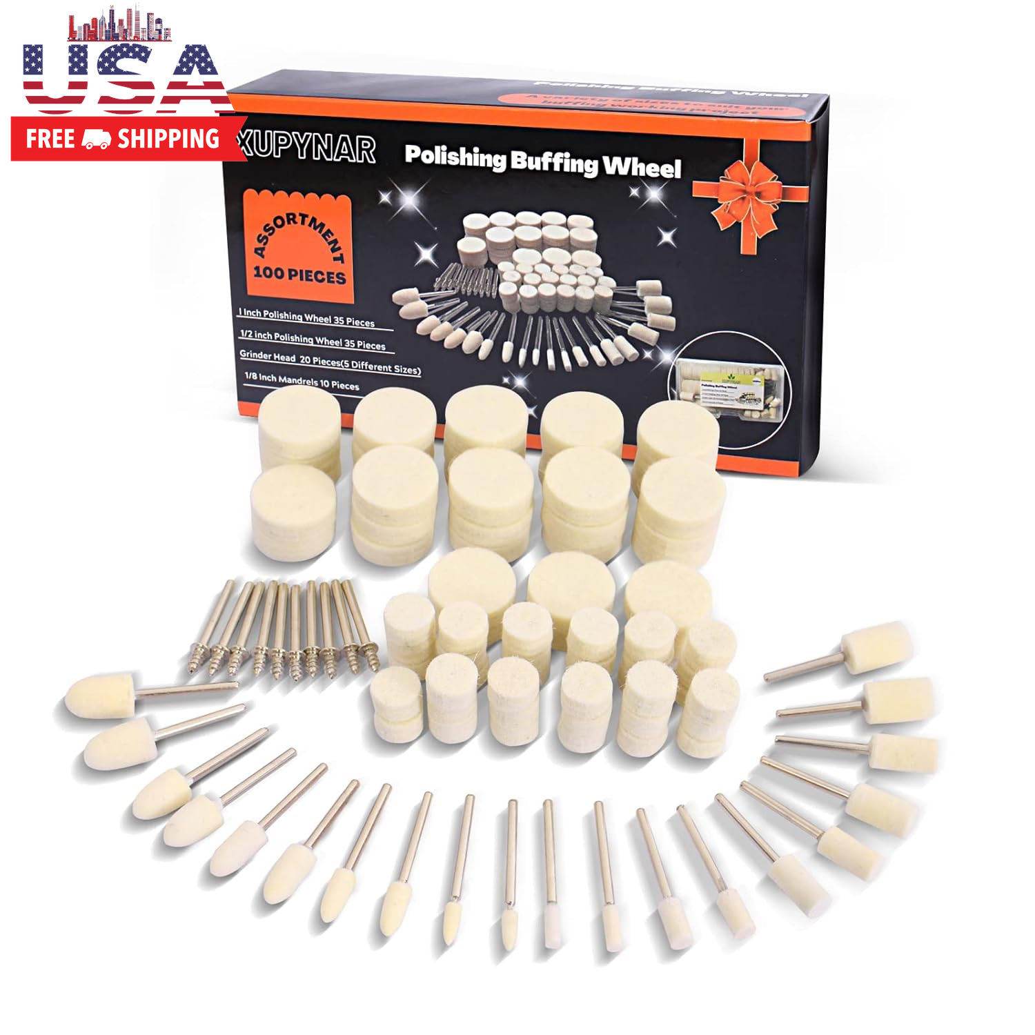 100PCS Polishing Buffing Wheel for Dremel Polishing Kit, Polishing Wheel for Dre