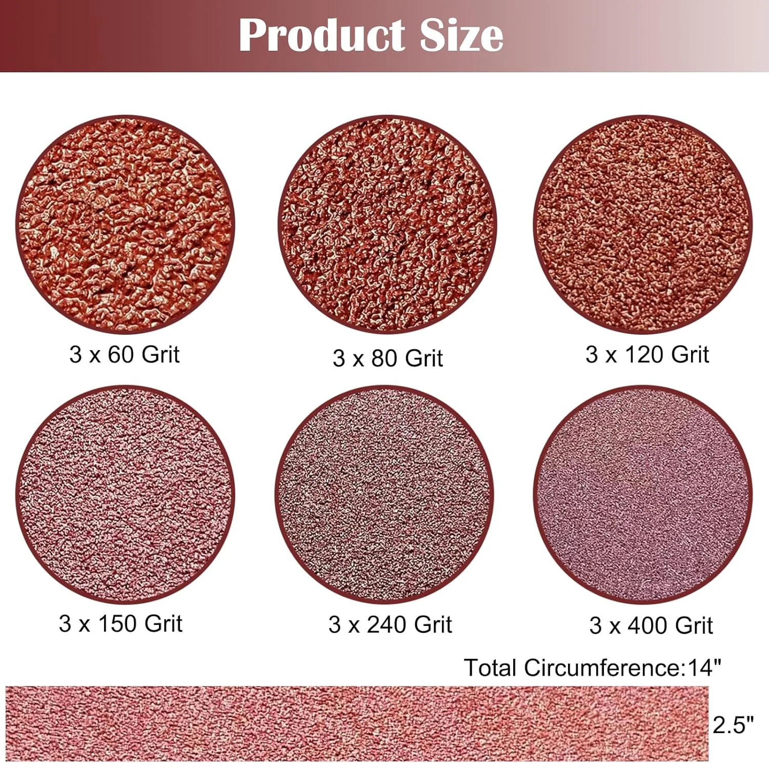 18 Pack 2-1/2 x 16 Inch Abrasive Sanding Belts Kit – 60 80 120 150 240 400 Gr…