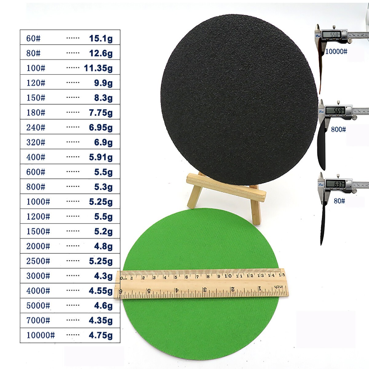 6″ 150mm Wet or Dry Hook & Loop Sanding Discs P60-P10000 Grit Sandpaper DA Pads