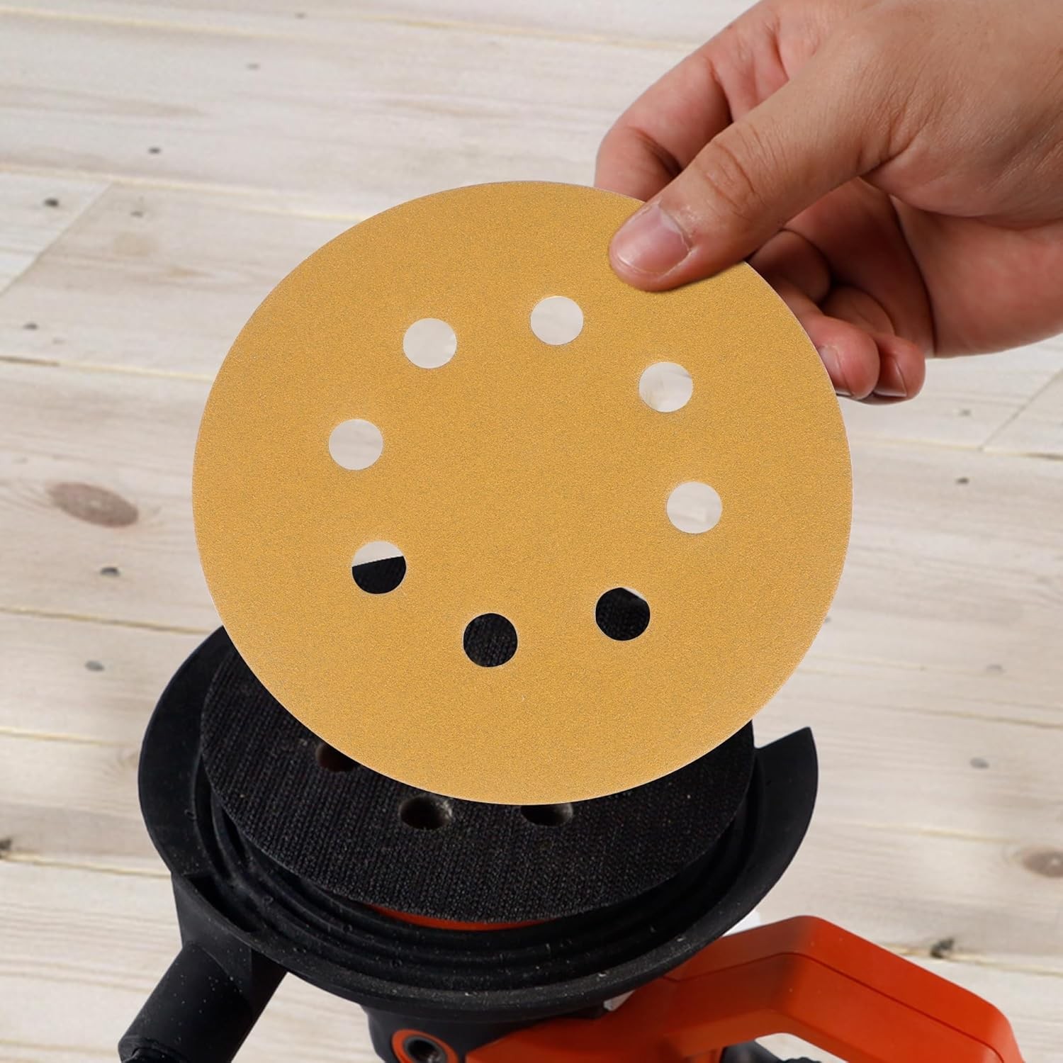 5 Inch 8 Hole Sanding Disc Hook Loop 60 80 120 220 320 Assorted Grits Sandpaper