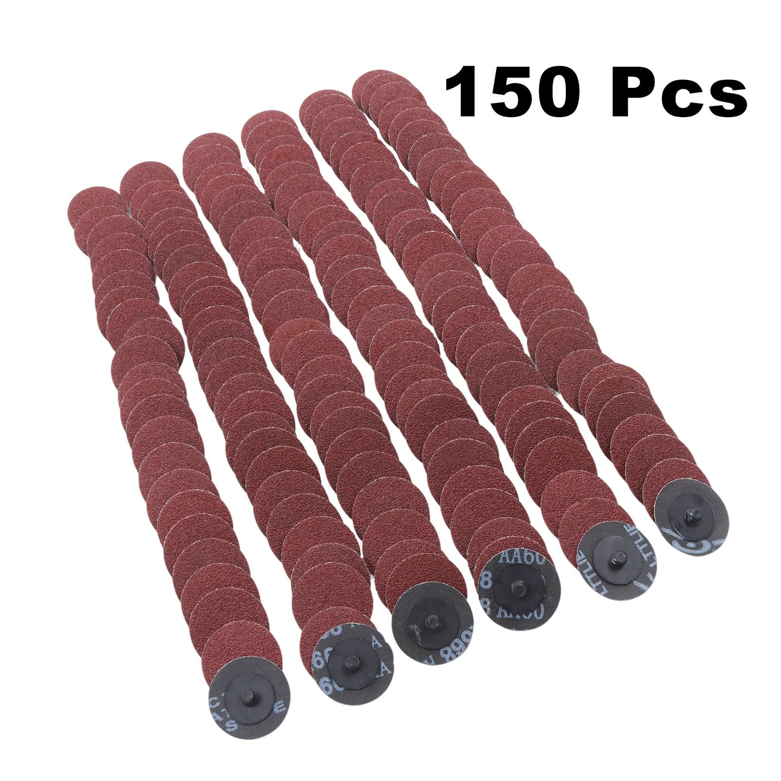 150 Pieces 2 Inch 60 Grit Medium Red Torque Sanding Discs for Die Grinder