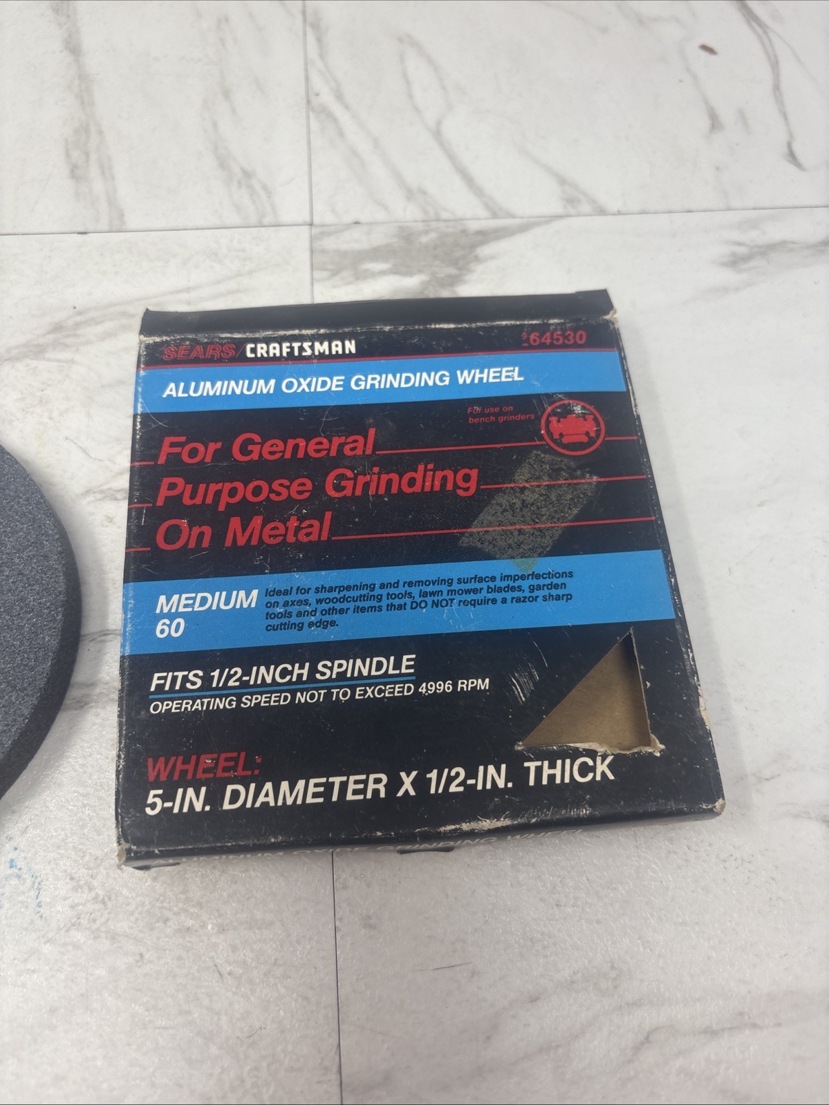 sears craftsman 964530 5 Inch X 1/2 Medium 60 Grinding Wheel