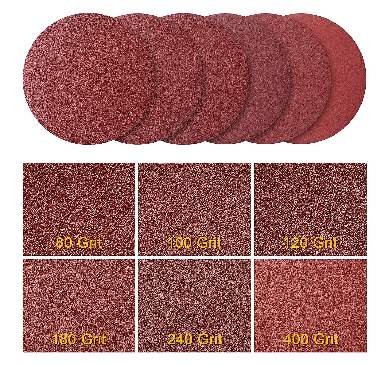 120x 12in PSA Sanding Disc Self Adhesive Back 80-400 Grit Sticky Sandpaper Disk
