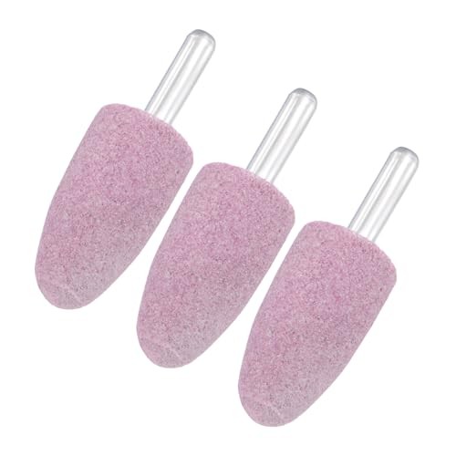 -Pack Abrasive Mounted Stone Grinding Bits, 1/4 in(6mm) Shank Aluminum 20mm 3