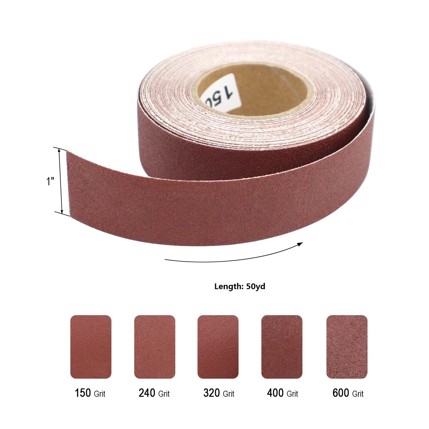 SATC Roll Dry Wet Sandpaper 2″x 50yard Aluminum Oxide Abrasive Paper Roll P320