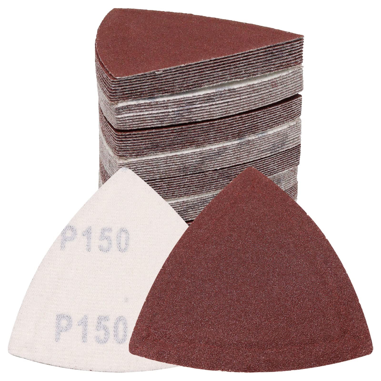 120 Pcs Triangle Sanding Pads, 150 Grits Detail Sander Sandpaper Hook and Loo…