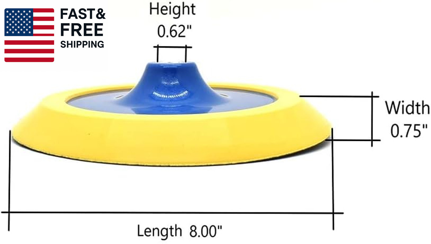 RSP64 8 Inch- 5/8 Inch-11 UNC PSA Adhesive Polisher Pad