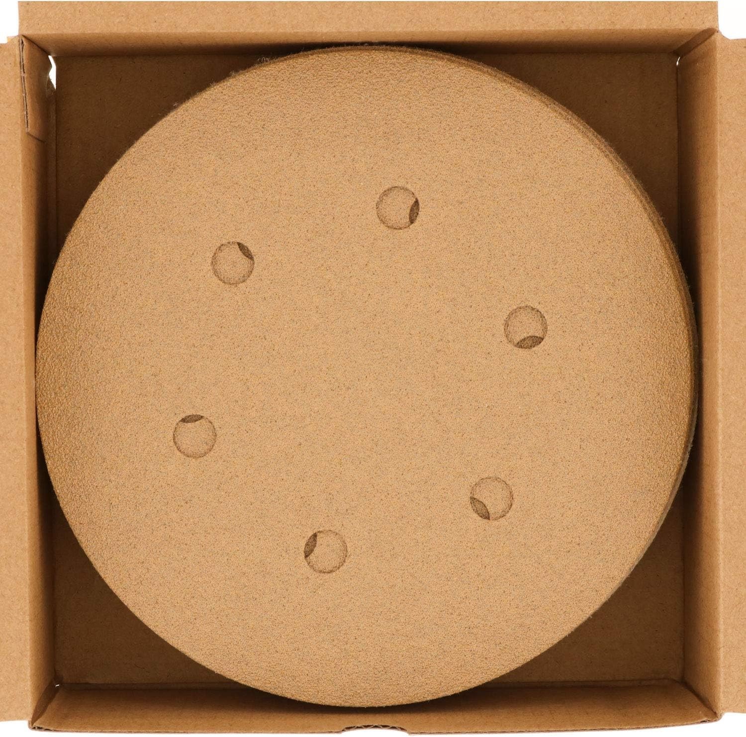 Sanding Discs 6 Inch Grits 80 120 220 320 400 Dustless Hook Loop Pack of 50